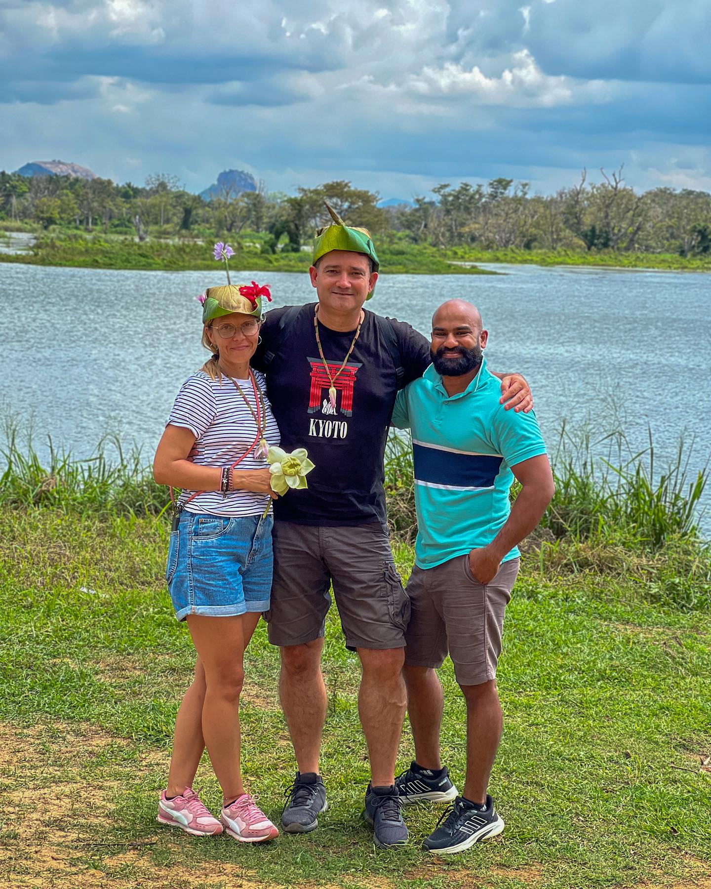 Couple with Jason by scenic lake